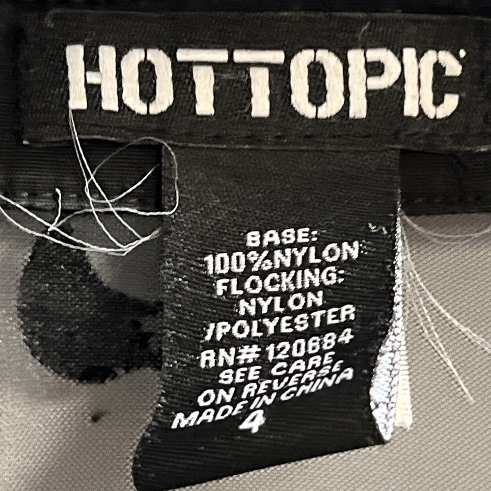 Hot Topic Blouse Black Sheer Burnout Velvet Heart Size 4 Whimsigoth Grunge - Picture 4 of 9
